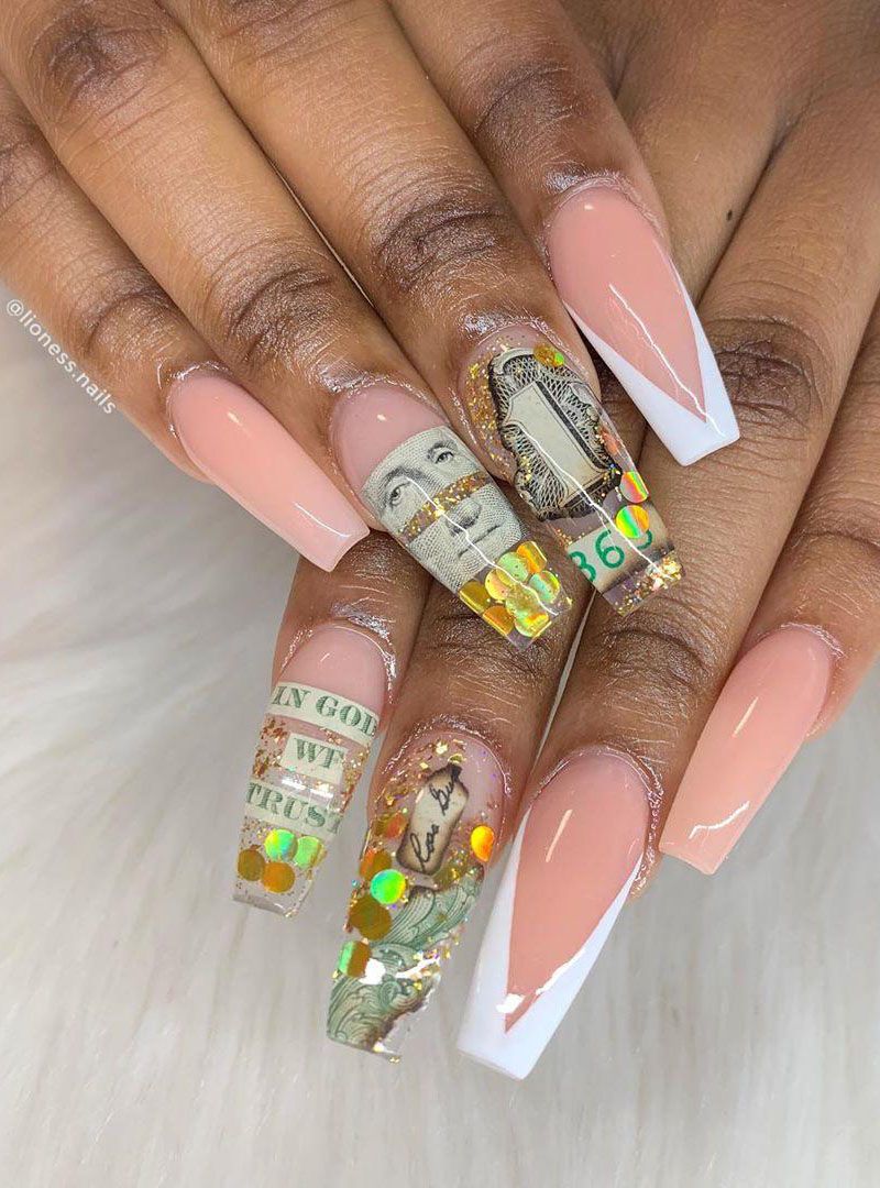 55 Gorgeous Money Nail Art Designs Make You Rich