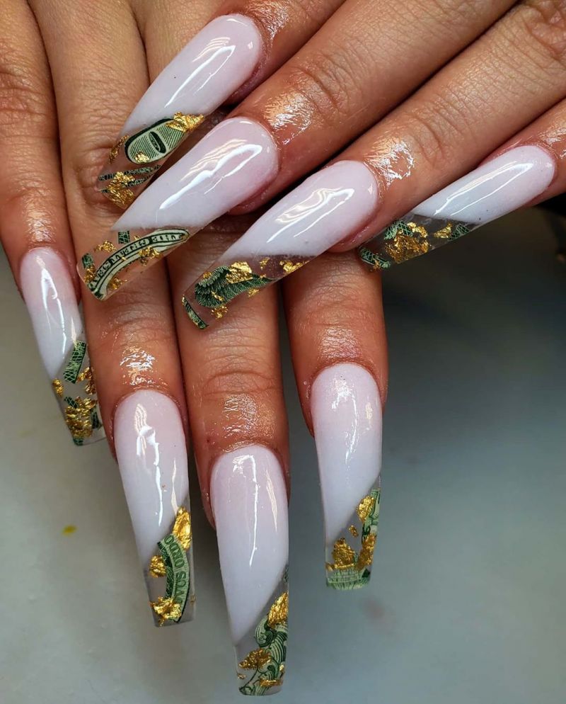 55 Gorgeous Money Nail Art Designs Make You Rich