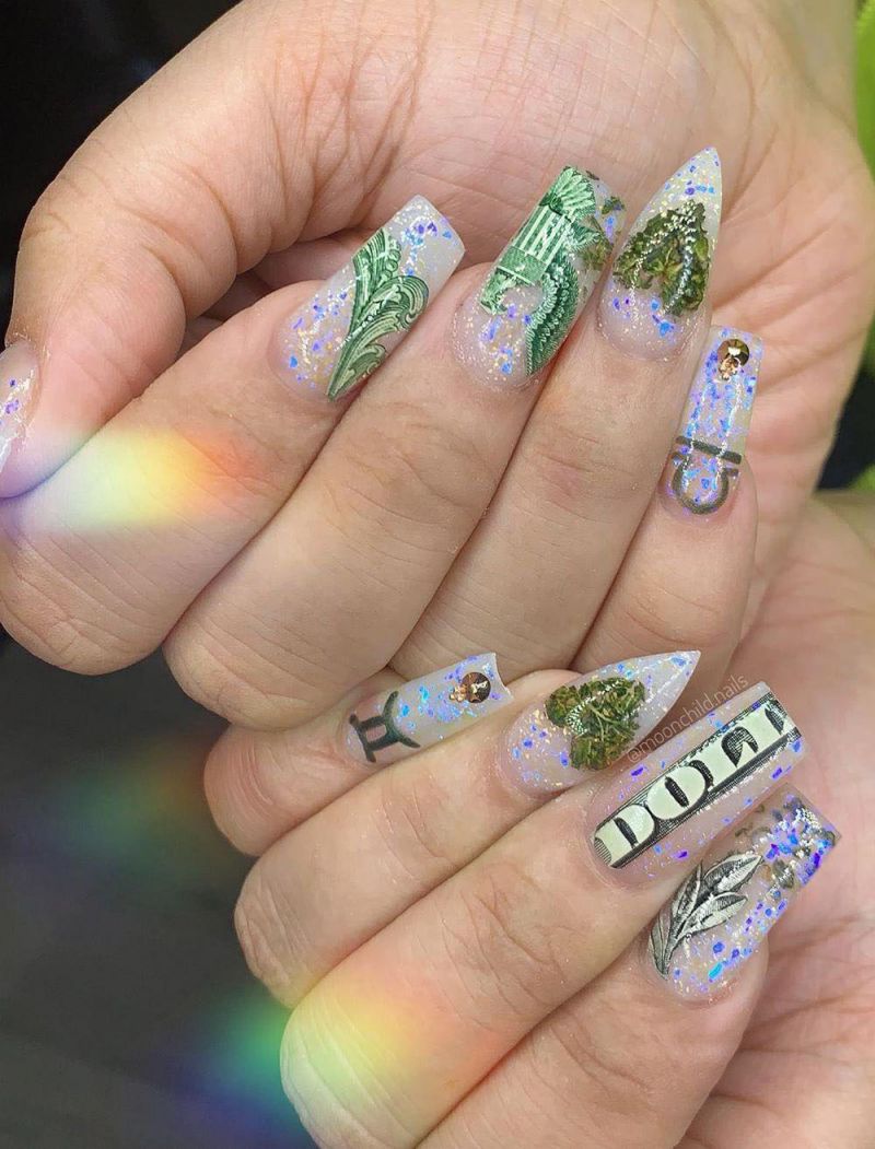 55 Gorgeous Money Nail Art Designs Make You Rich