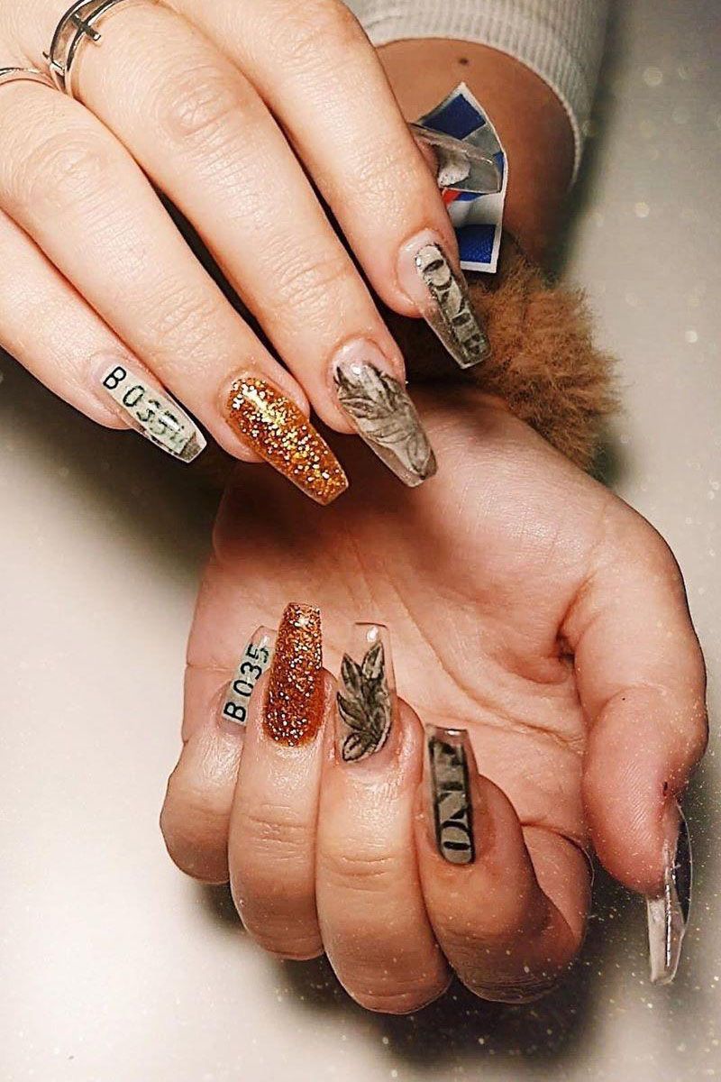 55 Gorgeous Money Nail Art Designs Make You Rich