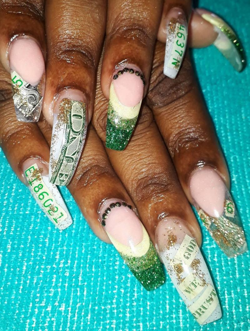 55 Gorgeous Money Nail Art Designs Make You Rich