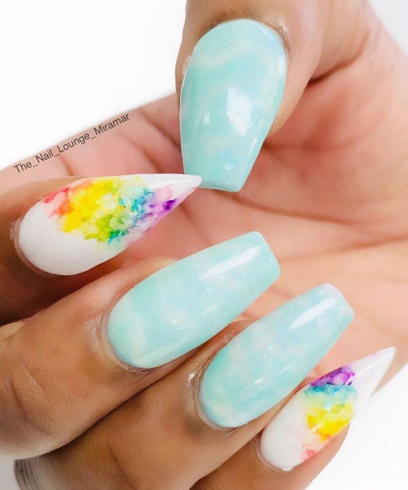 38 Pretty Watercolor Nail Art Designs You Will Love