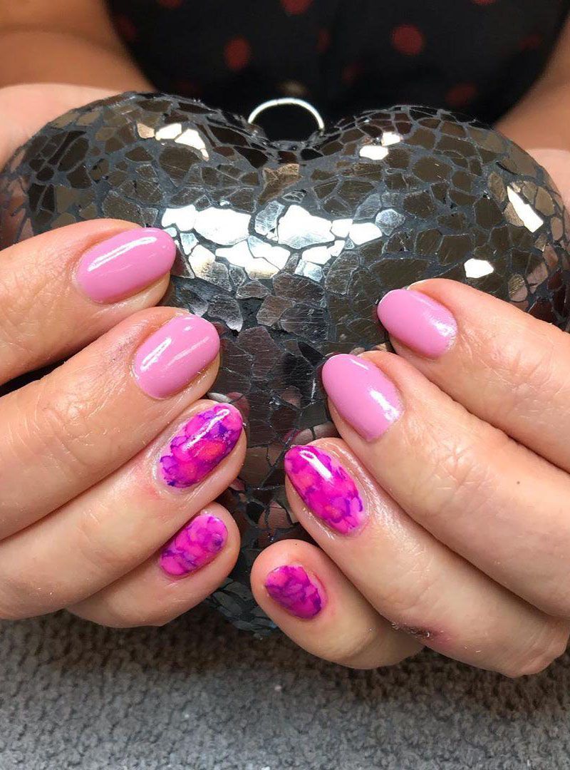 50 Trendy Purple Marble Nails You Must Try