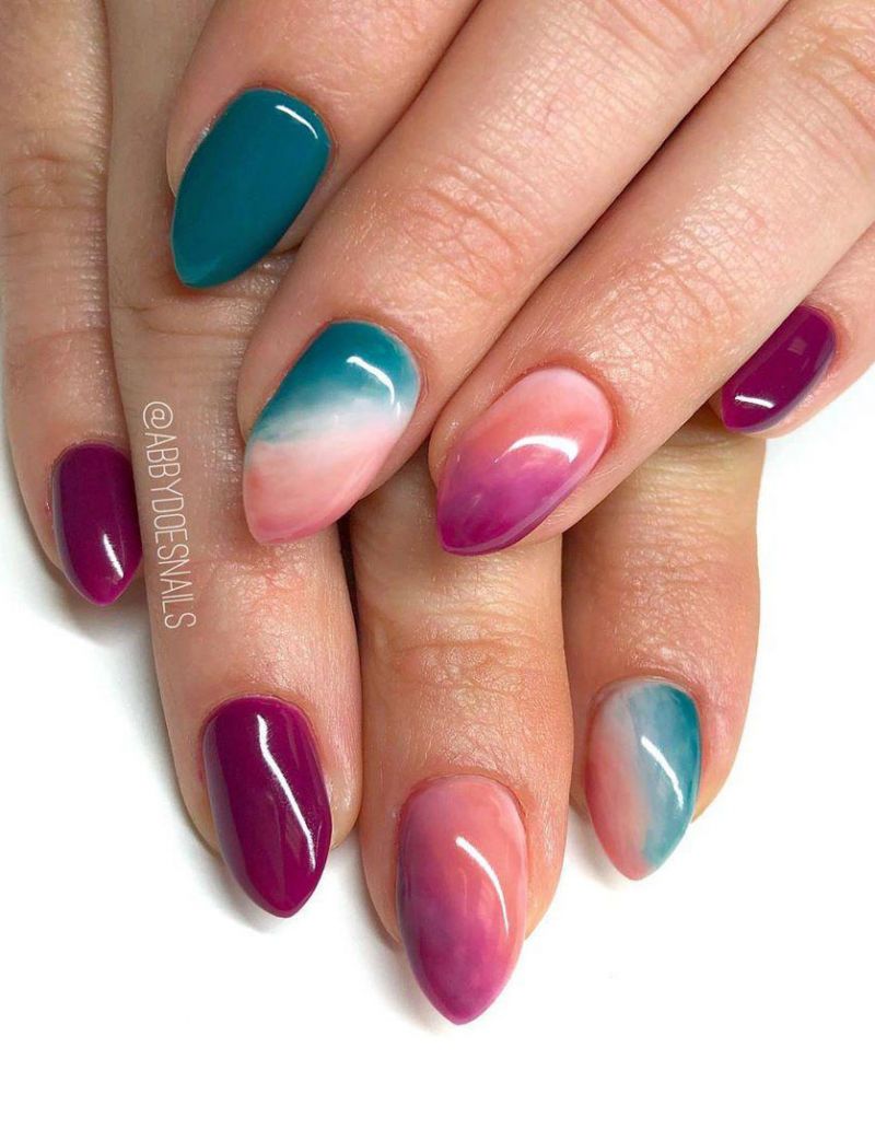 38 Pretty Watercolor Nail Art Designs You Will Love