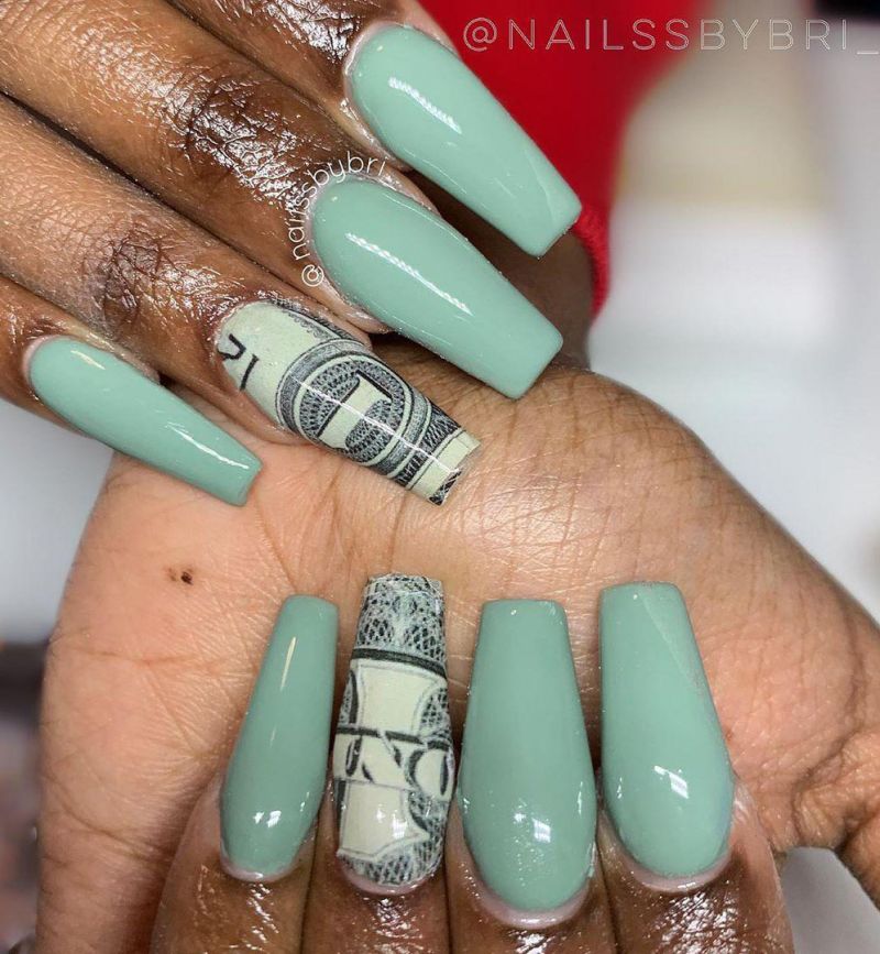 55 Gorgeous Money Nail Art Designs Make You Rich