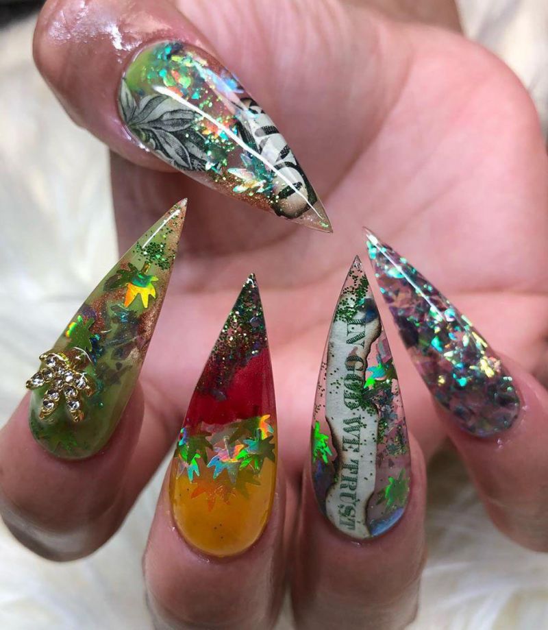 55 Gorgeous Money Nail Art Designs Make You Rich