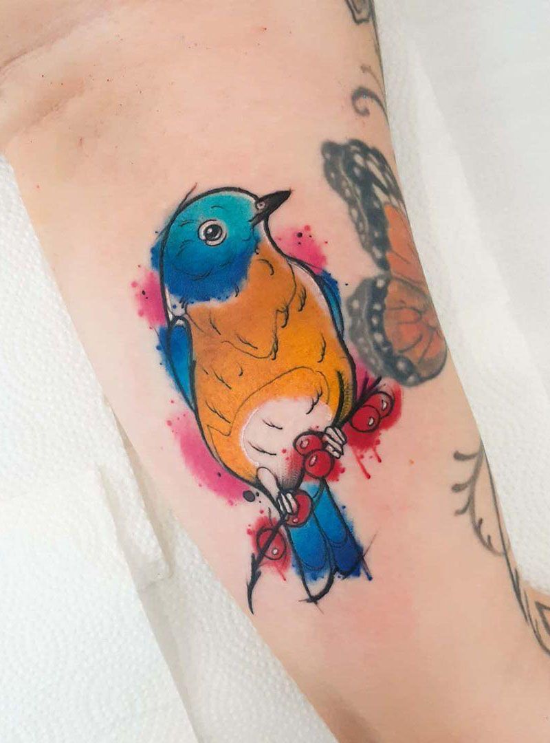 55 Pretty Watercolor Tattoos to Inspire You