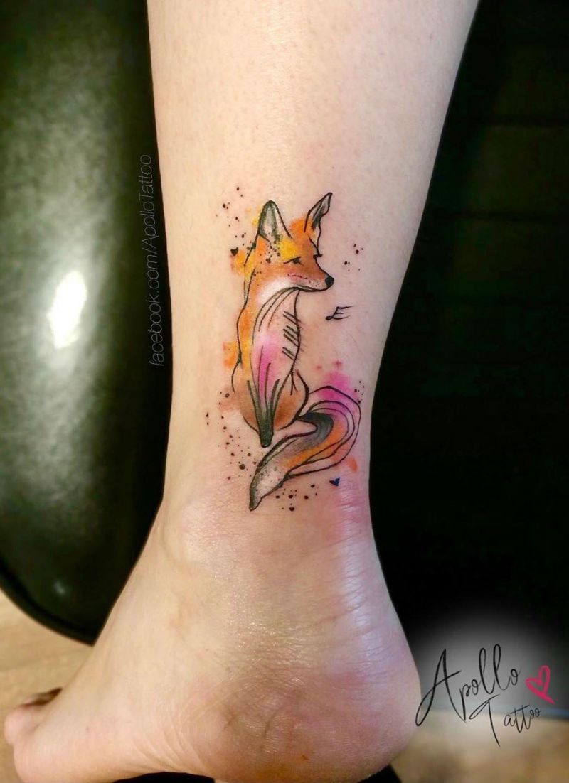 55 Pretty Watercolor Tattoos to Inspire You