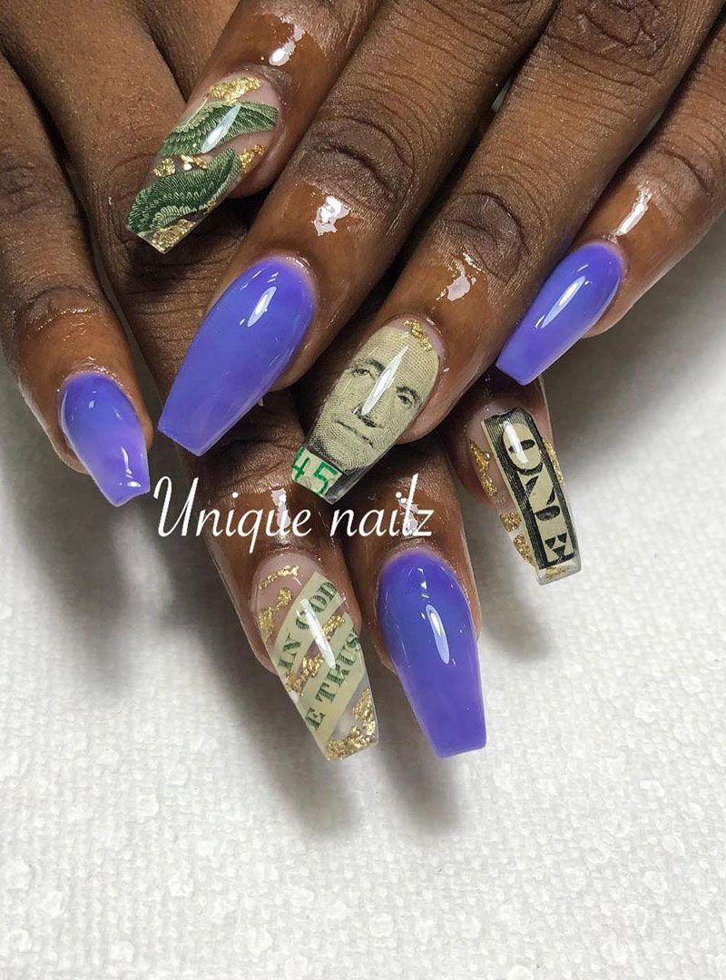 55 Gorgeous Money Nail Art Designs Make You Rich