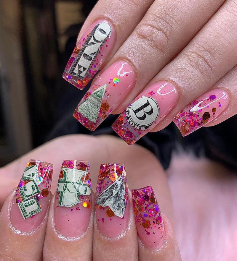 55 Gorgeous Money Nail Art Designs Make You Rich