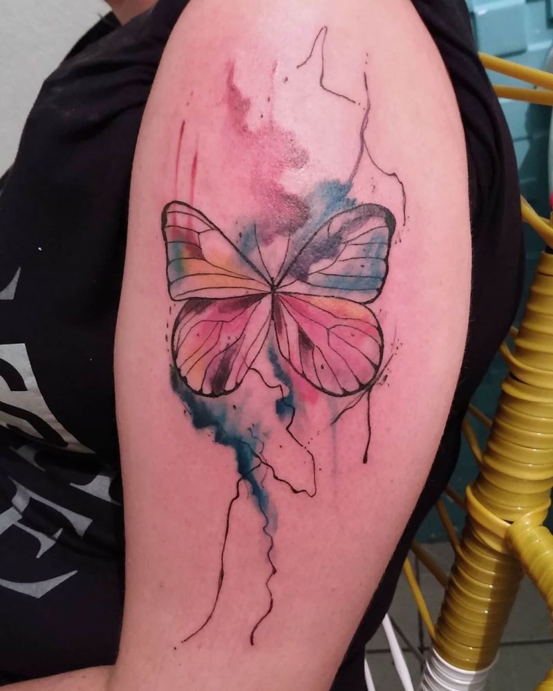 55 Pretty Watercolor Tattoos to Inspire You