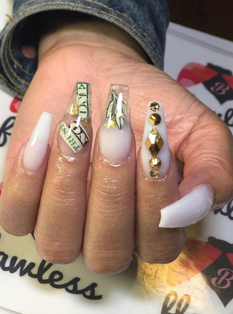 55 Gorgeous Money Nail Art Designs Make You Rich