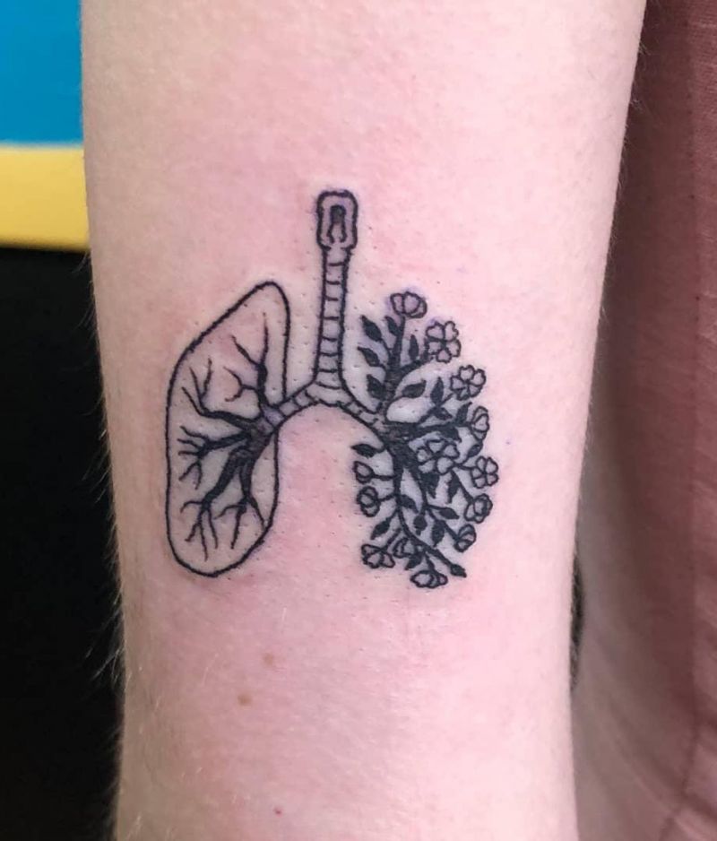 50 Creative Anatomical Lung Tattoos Give You Energy