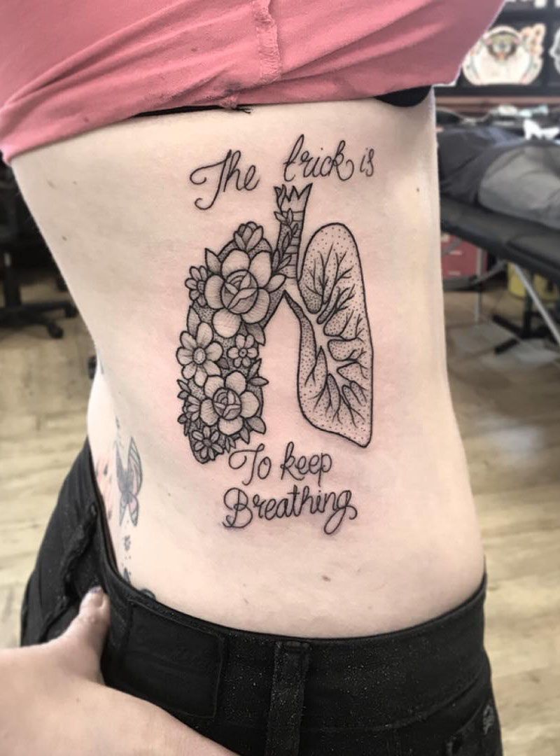 50 Creative Anatomical Lung Tattoos Give You Energy