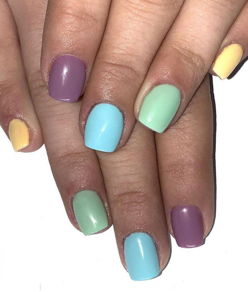 55 Elegant Multicolor Nails for Spring You Will Love