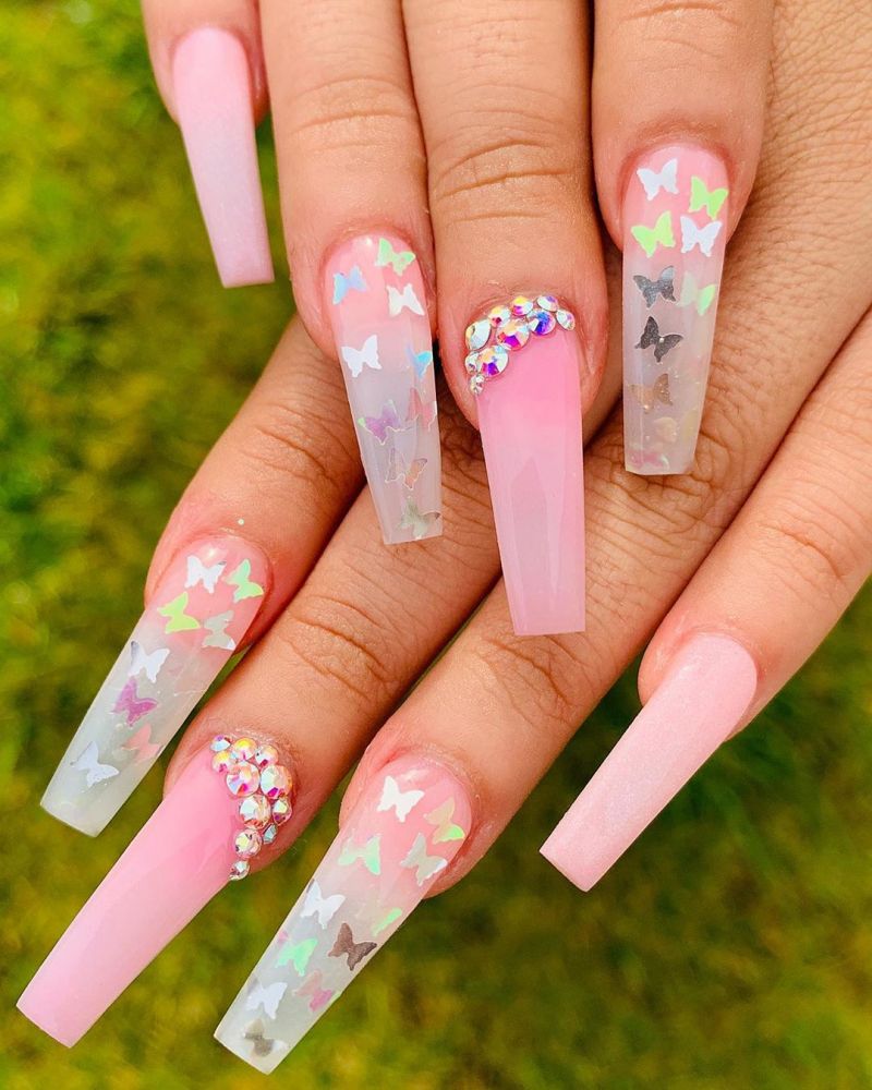 55 Trendy Butterfly Nail Art Designs for Spring