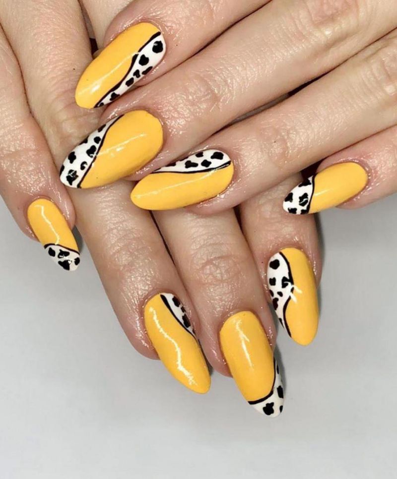 50 Stylish Cow Print Nail Art Designs For Inspiration