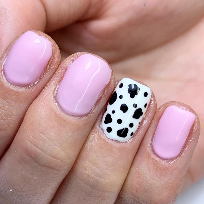 50 Stylish Cow Print Nail Art Designs For Inspiration