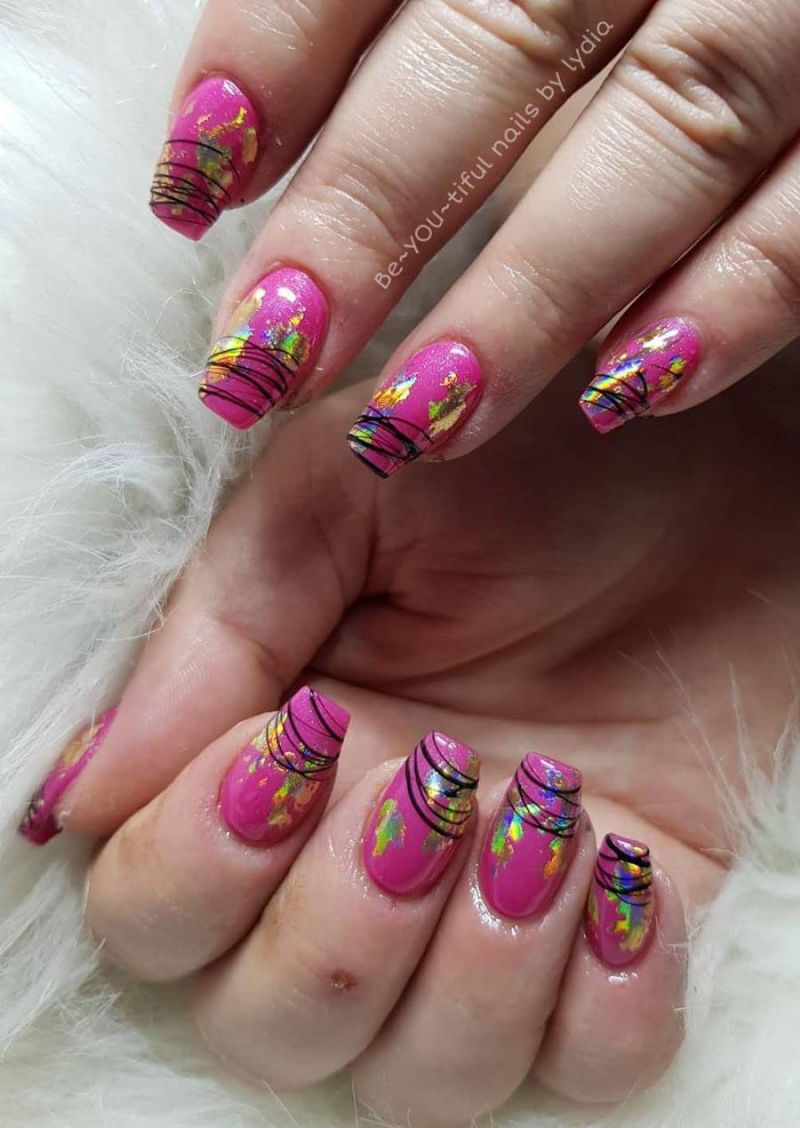 55 Elegant Foil Nail Art Designs for Spring