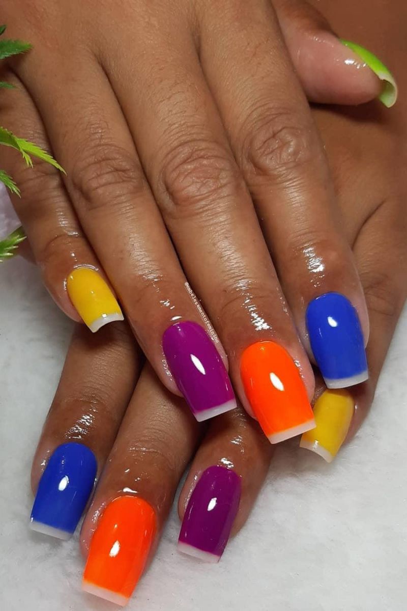 55 Elegant Multicolor Nails for Spring You Will Love