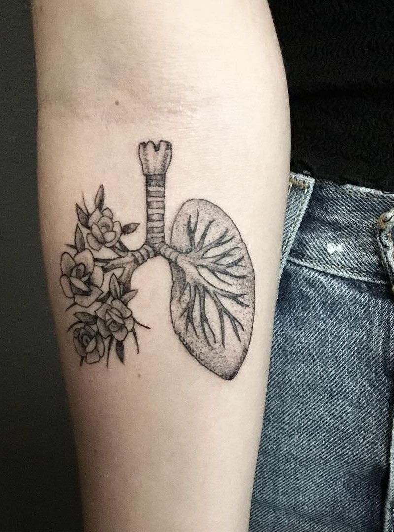 50 Creative Anatomical Lung Tattoos Give You Energy