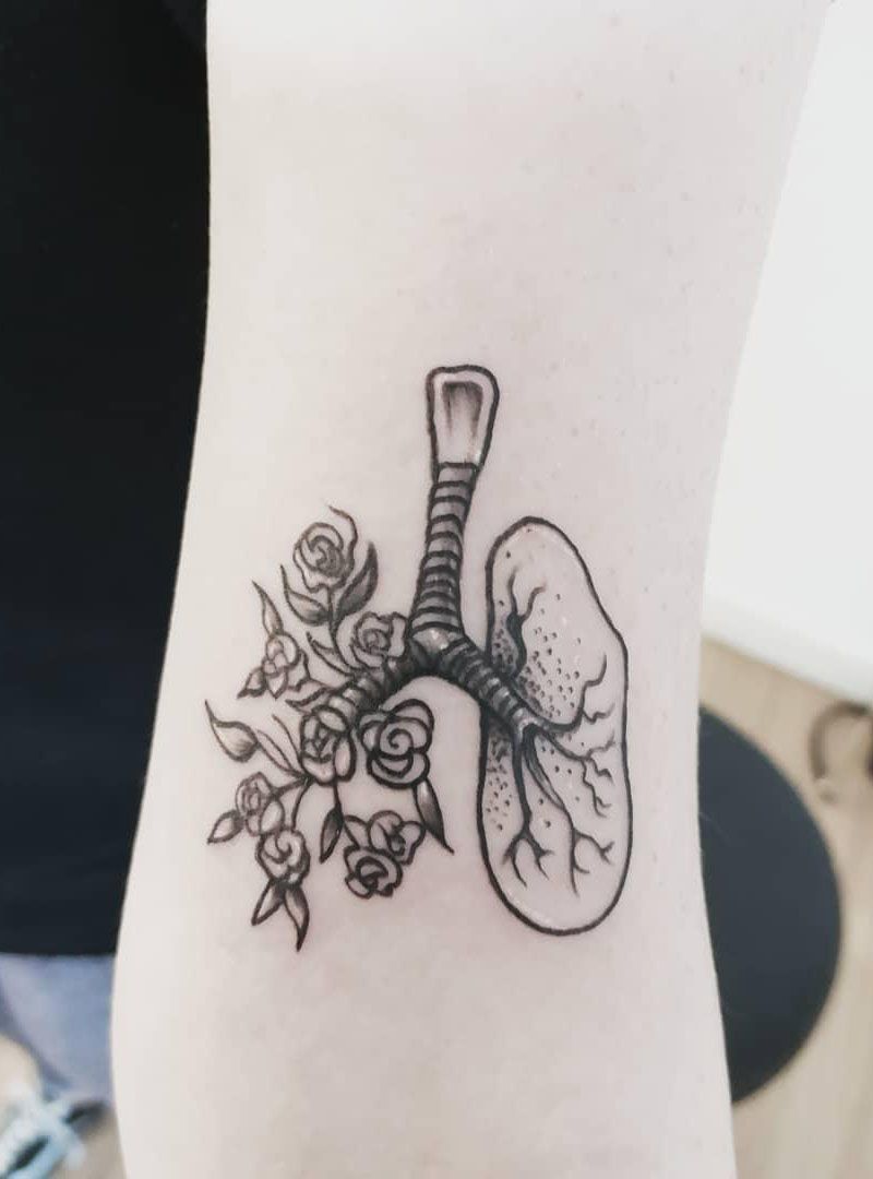 50 Creative Anatomical Lung Tattoos Give You Energy