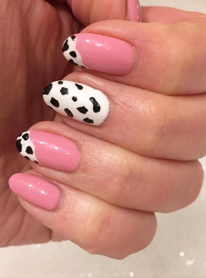 50 Stylish Cow Print Nail Art Designs For Inspiration