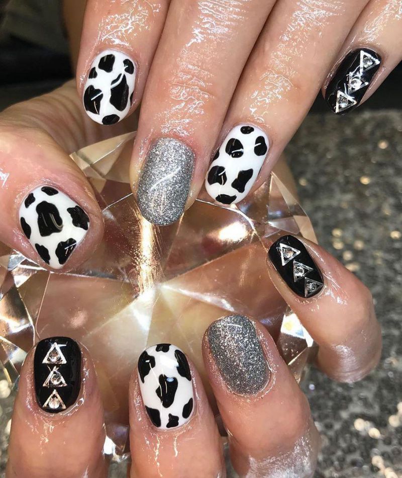 50 Stylish Cow Print Nail Art Designs For Inspiration