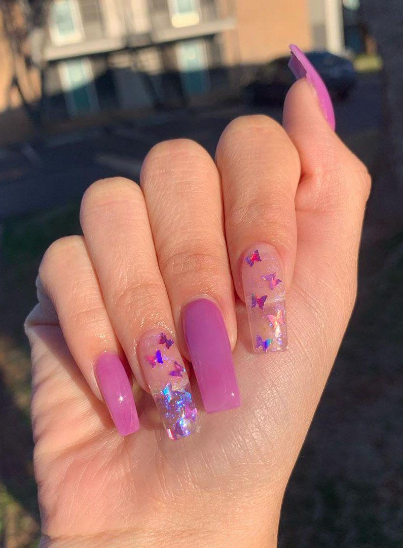 55 Trendy Butterfly Nail Art Designs for Spring