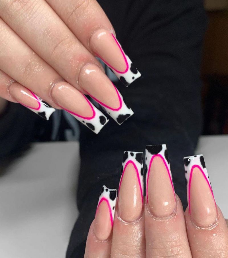 50 Stylish Cow Print Nail Art Designs For Inspiration