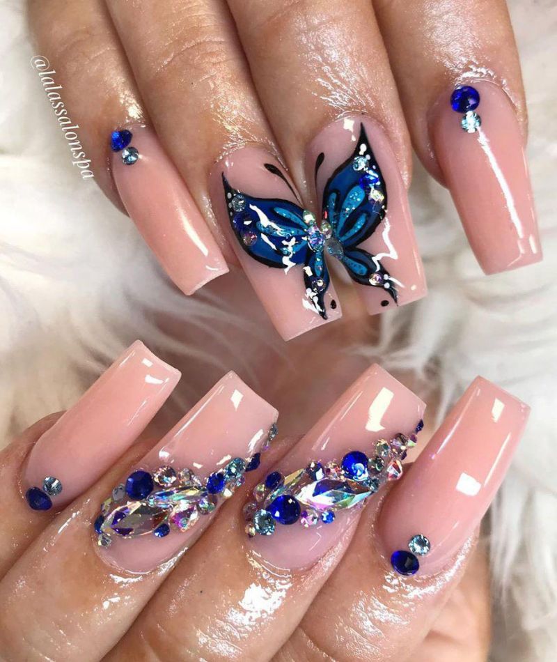 55 Trendy Butterfly Nail Art Designs for Spring