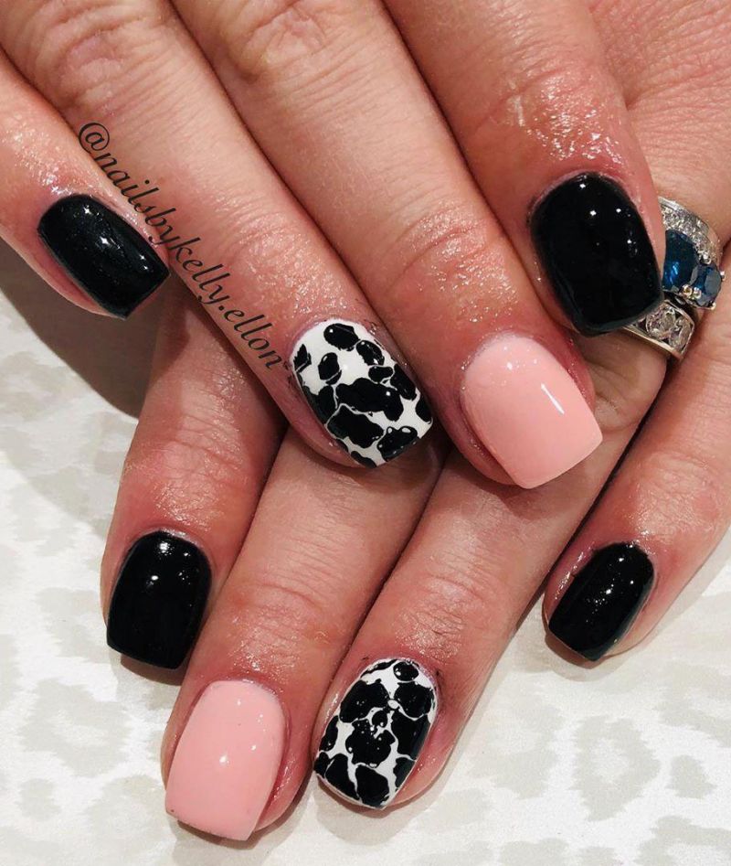 50 Stylish Cow Print Nail Art Designs For Inspiration