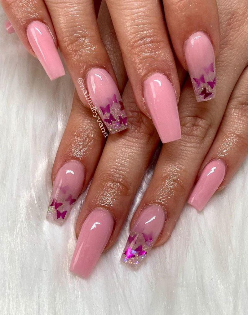 55 Trendy Butterfly Nail Art Designs for Spring