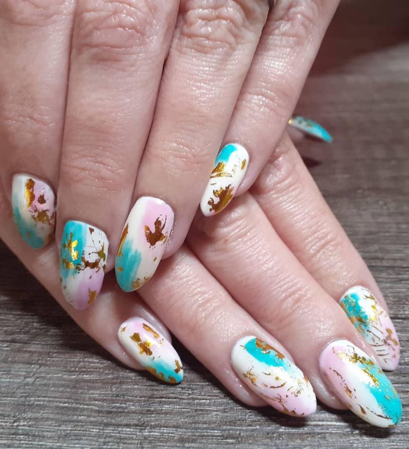 55 Elegant Foil Nail Art Designs for Spring