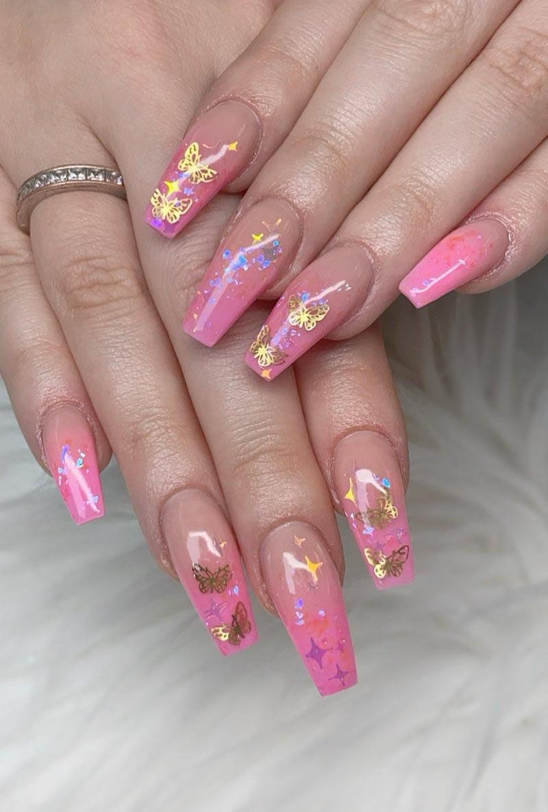 55 Trendy Butterfly Nail Art Designs for Spring