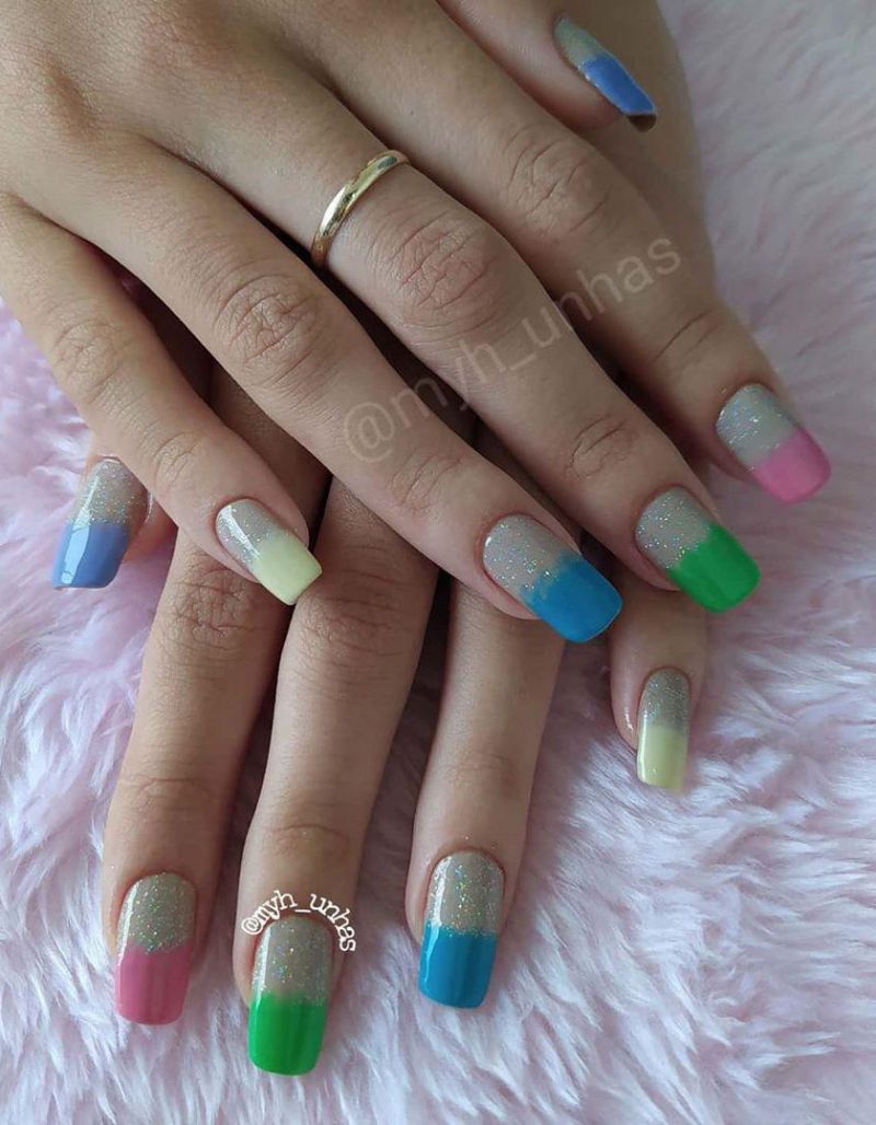 55 Elegant Multicolor Nails for Spring You Will Love