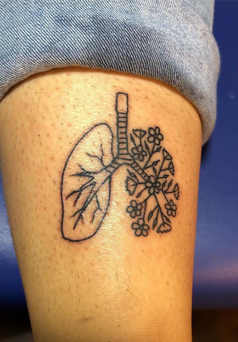 50 Creative Anatomical Lung Tattoos Give You Energy
