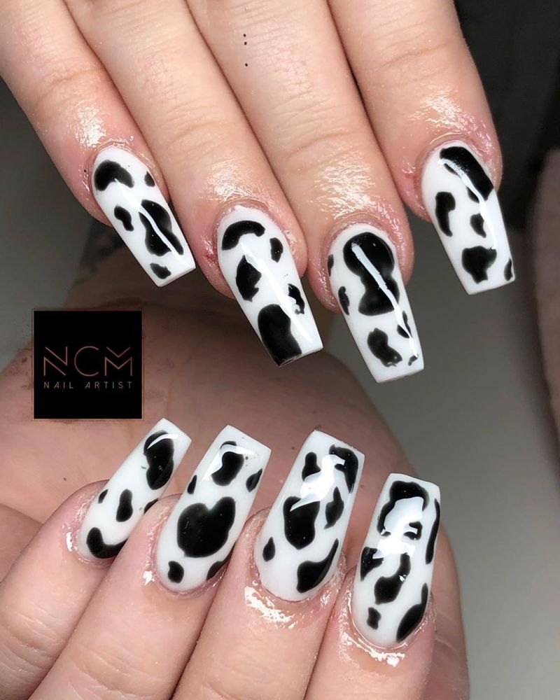 50 Stylish Cow Print Nail Art Designs For Inspiration