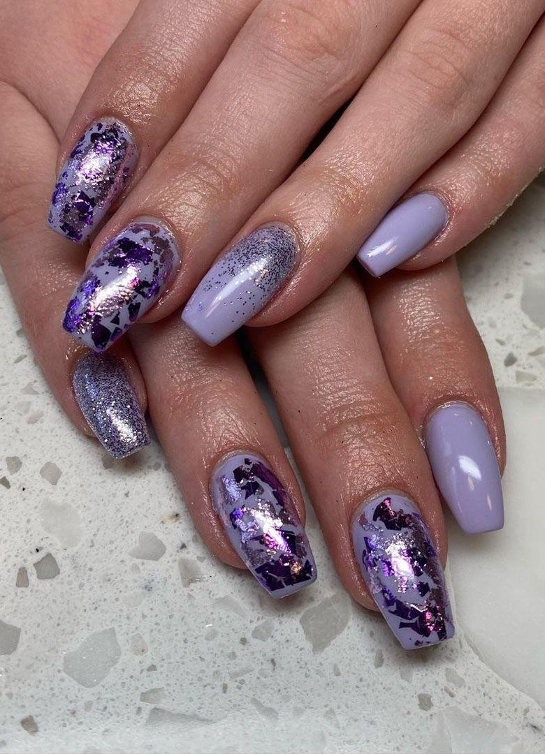 55 Elegant Foil Nail Art Designs for Spring