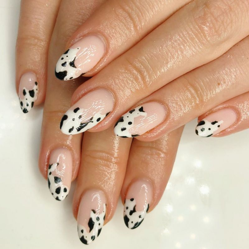 50 Stylish Cow Print Nail Art Designs For Inspiration