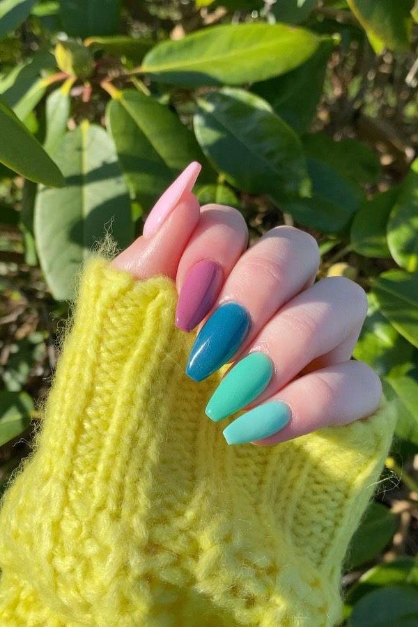 55 Elegant Multicolor Nails for Spring You Will Love