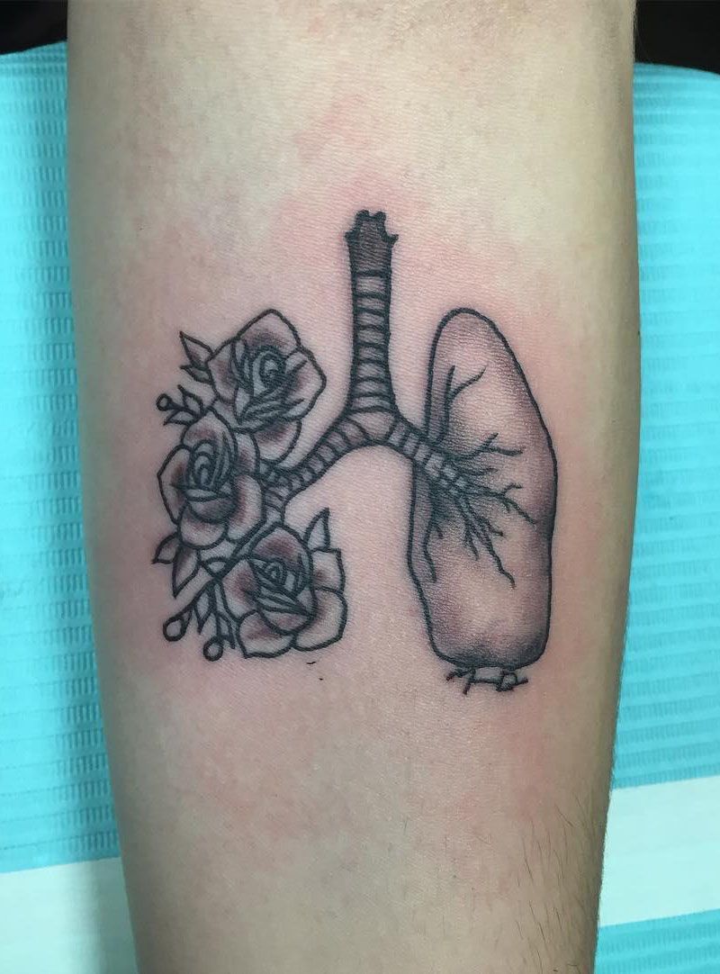 50 Creative Anatomical Lung Tattoos Give You Energy