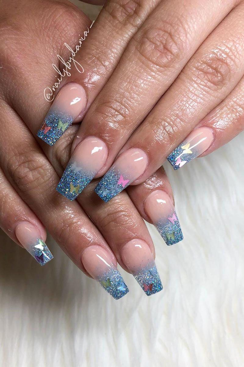 55 Trendy Butterfly Nail Art Designs for Spring