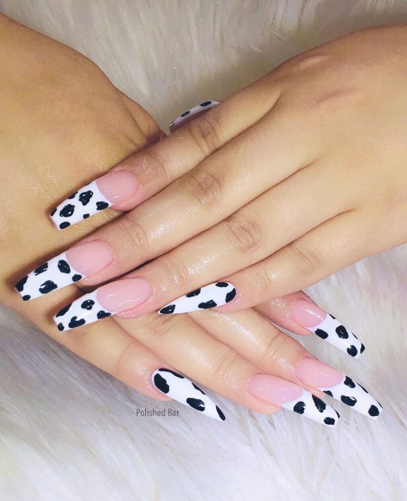 50 Stylish Cow Print Nail Art Designs For Inspiration