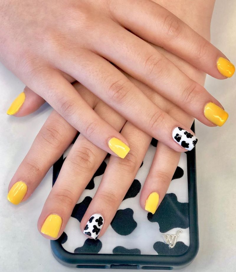 50 Stylish Cow Print Nail Art Designs For Inspiration