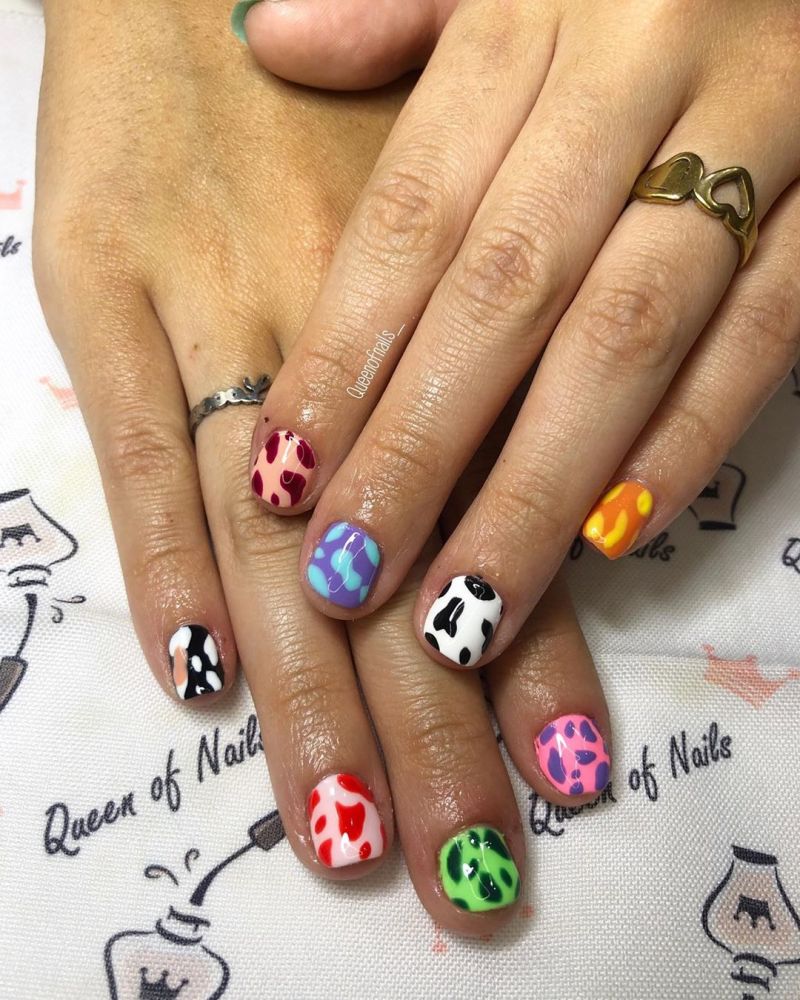 50 Stylish Cow Print Nail Art Designs For Inspiration