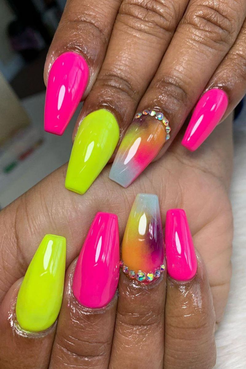 55 Elegant Multicolor Nails for Spring You Will Love