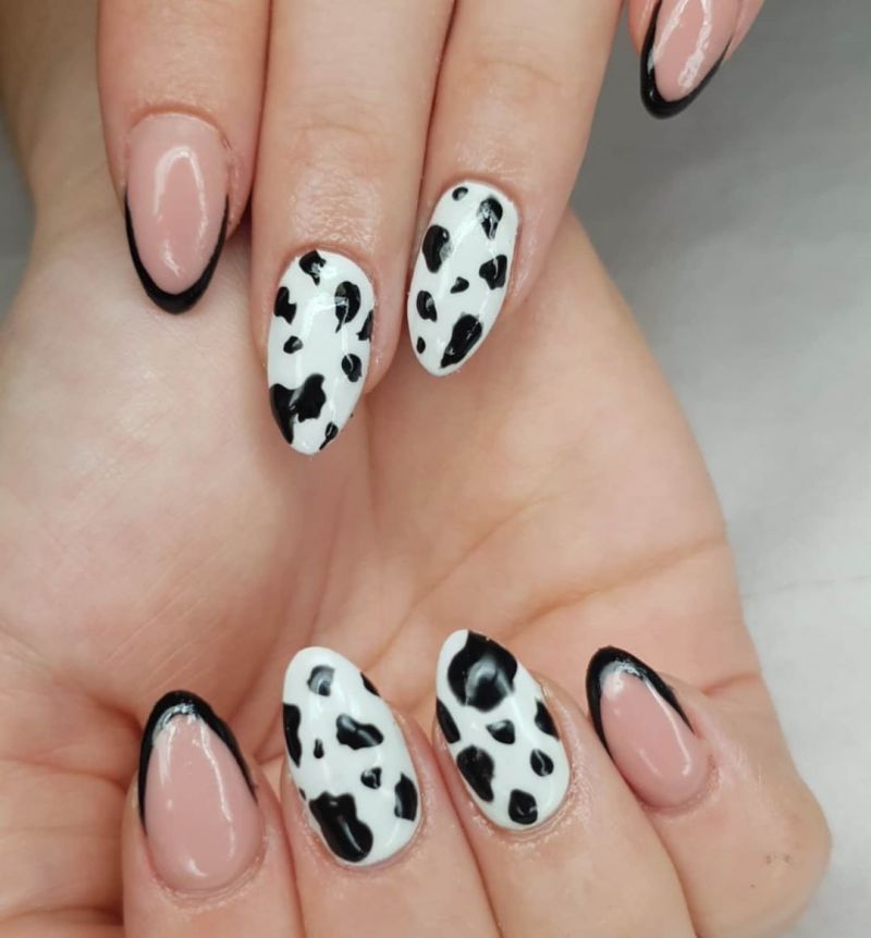 50 Stylish Cow Print Nail Art Designs For Inspiration