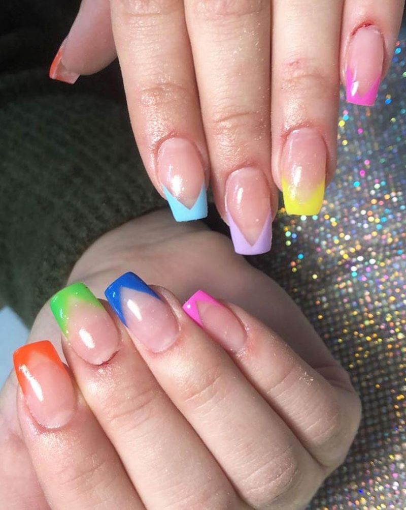 55 Elegant Multicolor Nails for Spring You Will Love