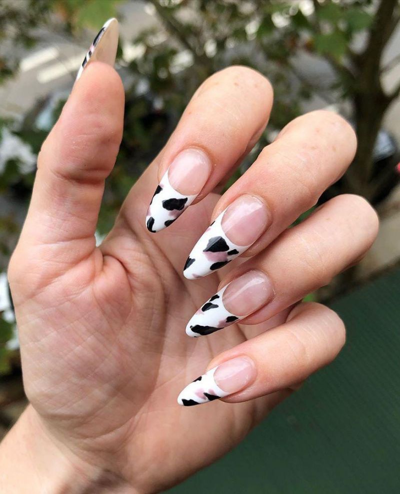 50 Stylish Cow Print Nail Art Designs For Inspiration